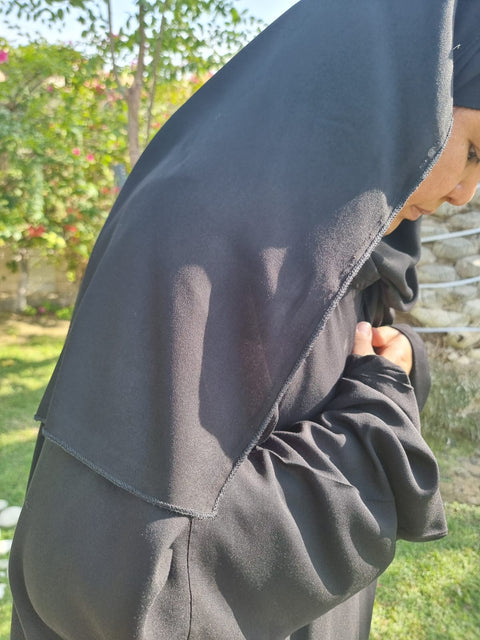 One piece Khimar/ Burqa for Salah. A must have this Ramadhan! (Plain Black or Printed Mixed Fabric)
